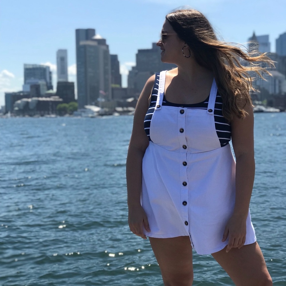 White denim dress